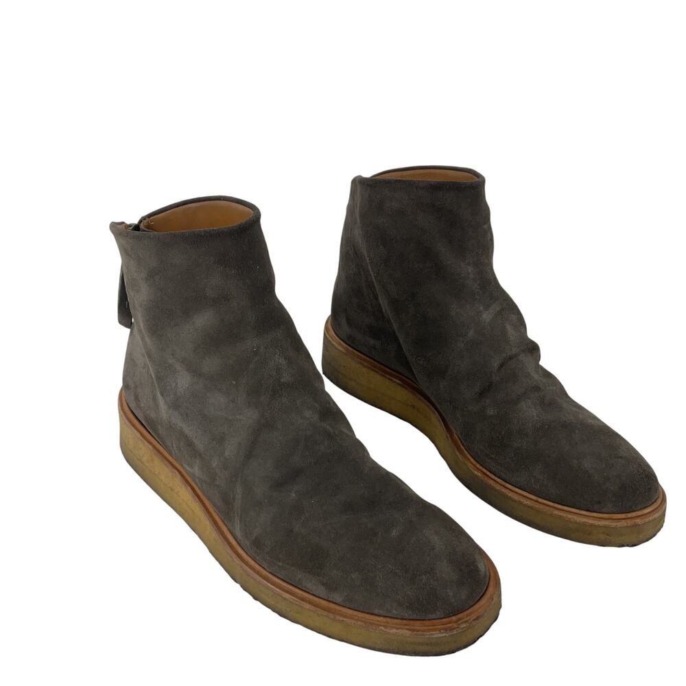 COCLICO Charcoal Suede Ankle Booties